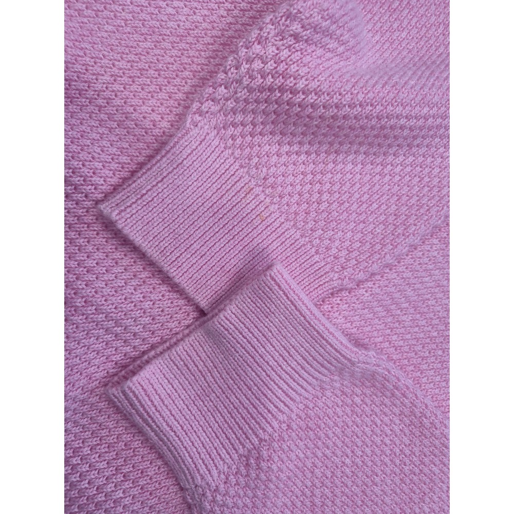 Vineyard Vines Mens Pink Cotton Honeycomb Knit Quarter Zip Sweater Size M - Picture 9 of 12